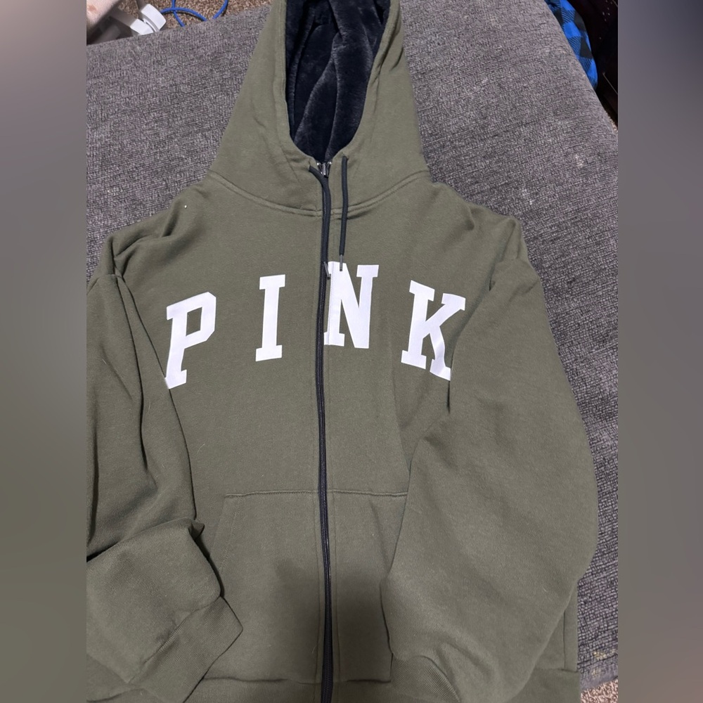 Pink zip up hoodie
